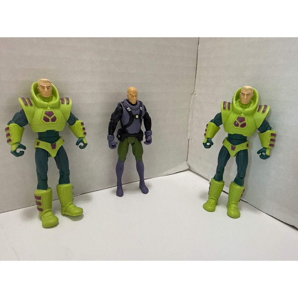 DC Comics Lex Luthor Action Figure Lot Power Suit Armor Tactical Suit 3 Figures